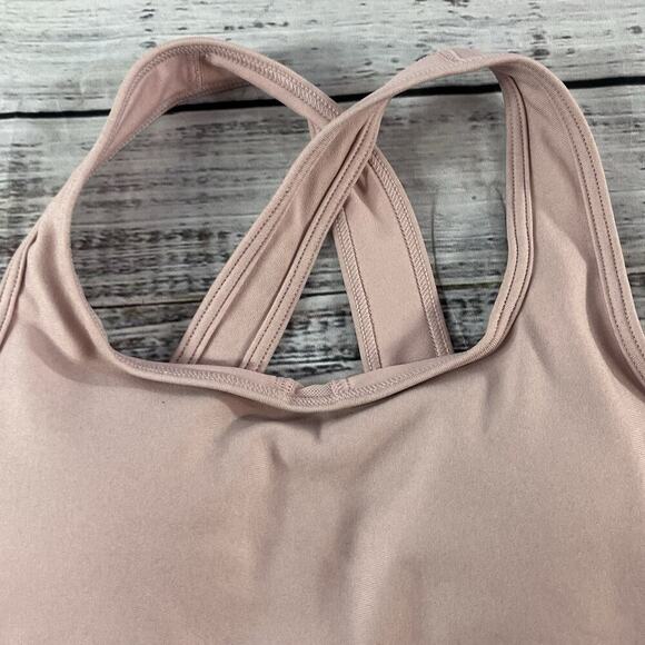 Under Armour Sports Bra size Extra Small Pink Compression Crossback Fitness - Picture 3 of 7